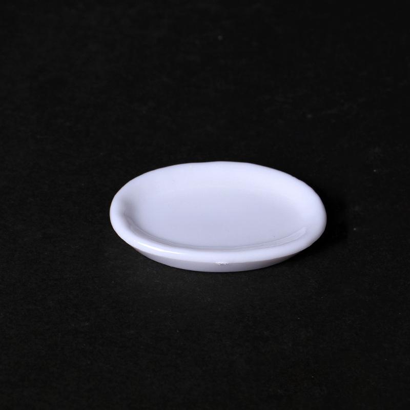 5Pcs 1/12 Dollhouse Miniature Plate Dessert Lace Dish Tableware Mini Doll Kitchen Decor Accessories Toy Model Play House Toys
