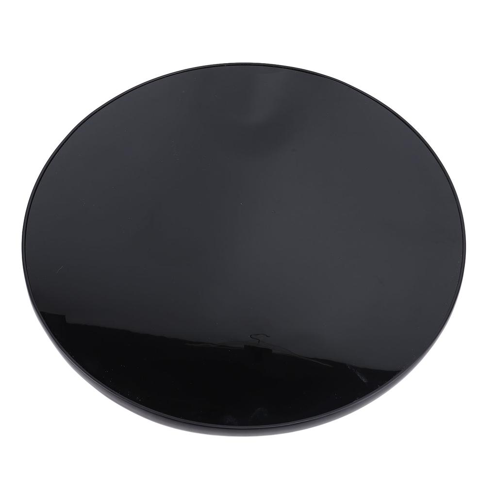 450mm Round Table Top Fade Proof Erosion Resistant Fast Installation Glossy Black Solid Wood Table Topwith Screws for