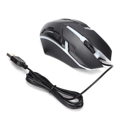 Kabelmaus USB-Anschluss Gaming Büro Business Leuchtend Optisch ComputerzubehörSchwarz