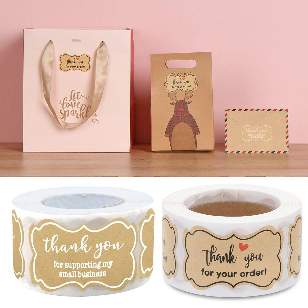 

2 рулона DIY подарочная упаковка, уплотнительная самоклеящаяся этикетка с надписью «Спасибо», рулон, подарочные наклейки