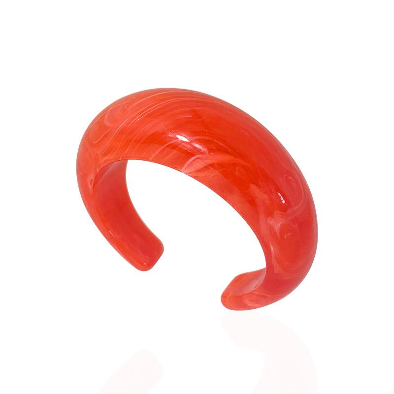 Siasiya Red Crescent Resin Stud Earrings – Women’s Autumn/Winter Collection: Elegant, Niche Style Hoops and Bracelet Set