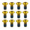 12pcs Bicycle Disk Brake Rotor Bolts Lightweight Steel Repair Accessories Mountain Bike Color Non-slip Disc Screw