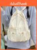 Nylon Backpack For Women With Drawstring Closure And Pouch For Casual Travel