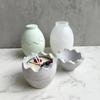 Creative DIY Eggs Shaped Candle Jar Mold Crystal Epoxy Resin Storage Box Mold Concrete Cement Plastering Process Mold Making