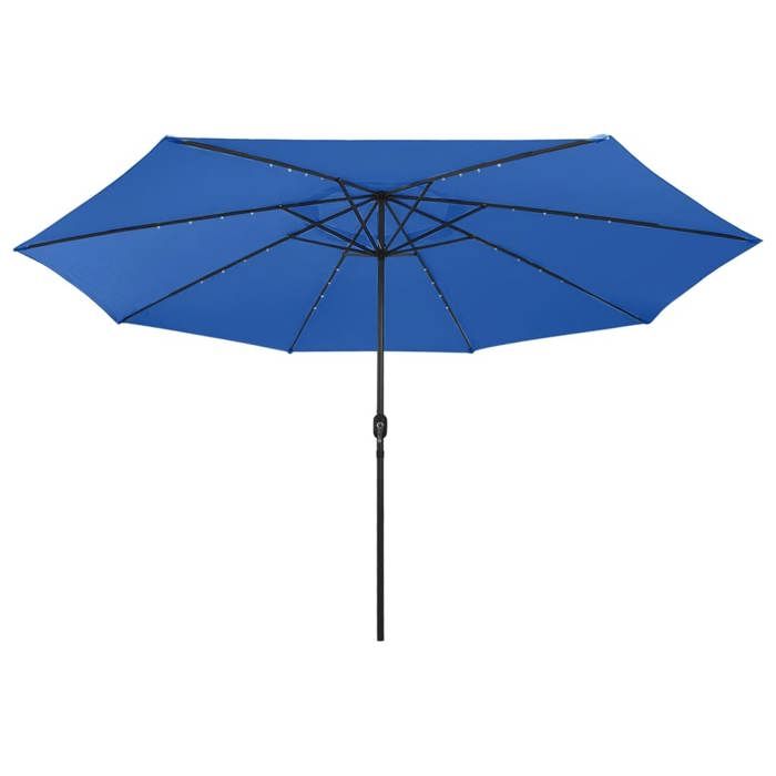 VidaXL Garden Parasol with LED Lights and Metal Pole, Patio Sunshade, Sun Shelter, Terrace Parasol 312537