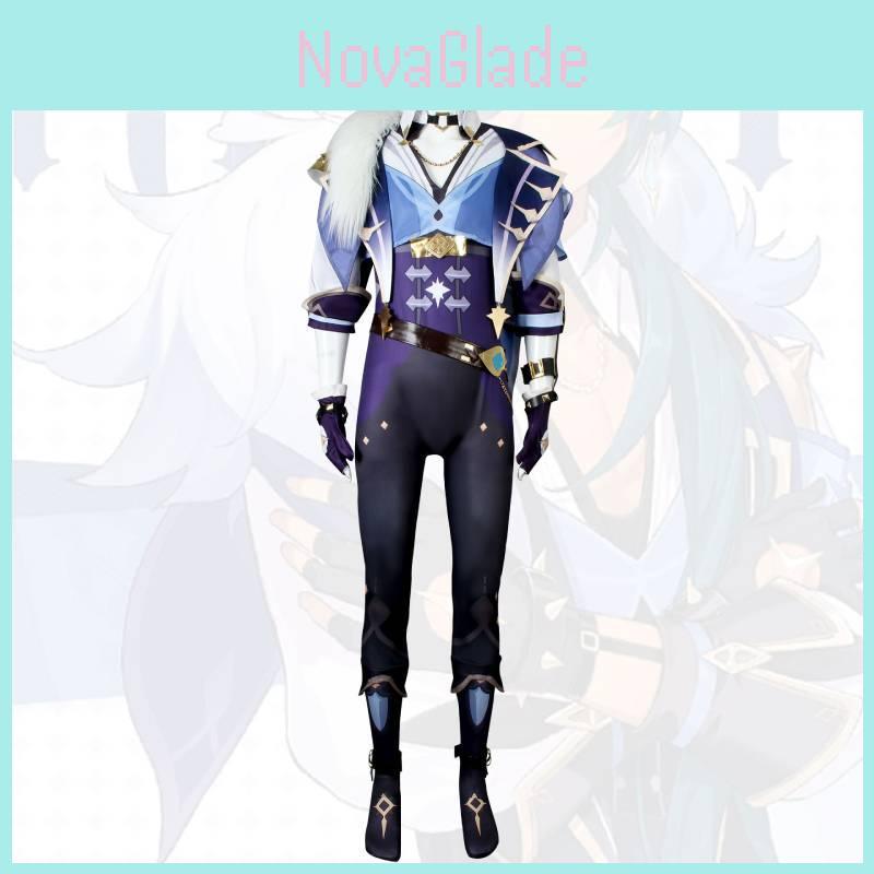 Ensemble de costume Cosplay Original Genshin Impact Pour Kaeya Design Imprimé Ethnique Tribal