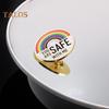 Spille Sei Al Sicuro con Me Spille Smaltate Arcobaleno da Bavero con Citazione Ispiratrice Spilla Color Block per Abbigliamento Borse Zaini Giacche Cappello