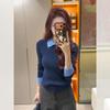 Women's Colorblock Knit Polo Collar Sweater - Faux Two-Piece, Autumn/Winter Base Layer