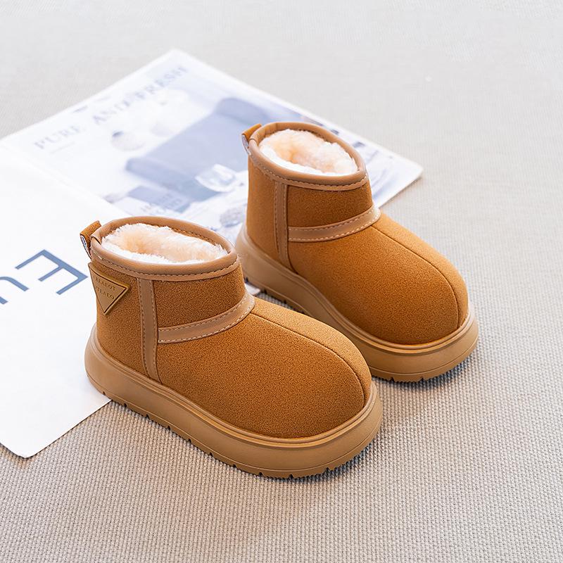 

Обувь для девочек зимние сапоги 2025 зима новая мальчики хлопковая обувь бархатные детские туфли водонепроницаемые детские сапоги зима 36 верблюд