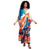European & American Plus Size Printed Beach Cover-up Dress