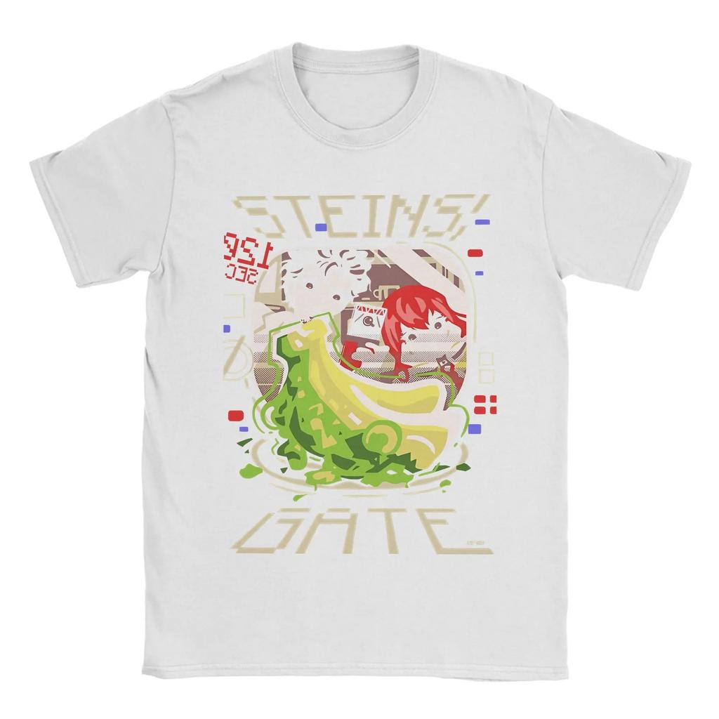 Game Steins Gate T Shirt Summer Mad Scientist Harajuku T Shirts Men Cotton Comfortable hot product Y2k Short Sleeves Classic tee