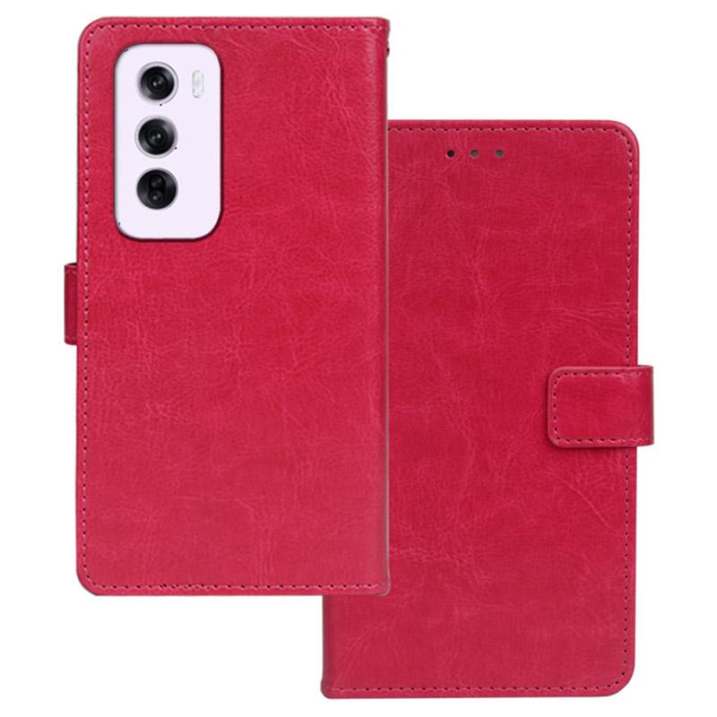 Für Oppo Reno12 Pro 5G (Global) Hülle Kartenfächer Halter Leder Handyhülle Crazy Horse Textur