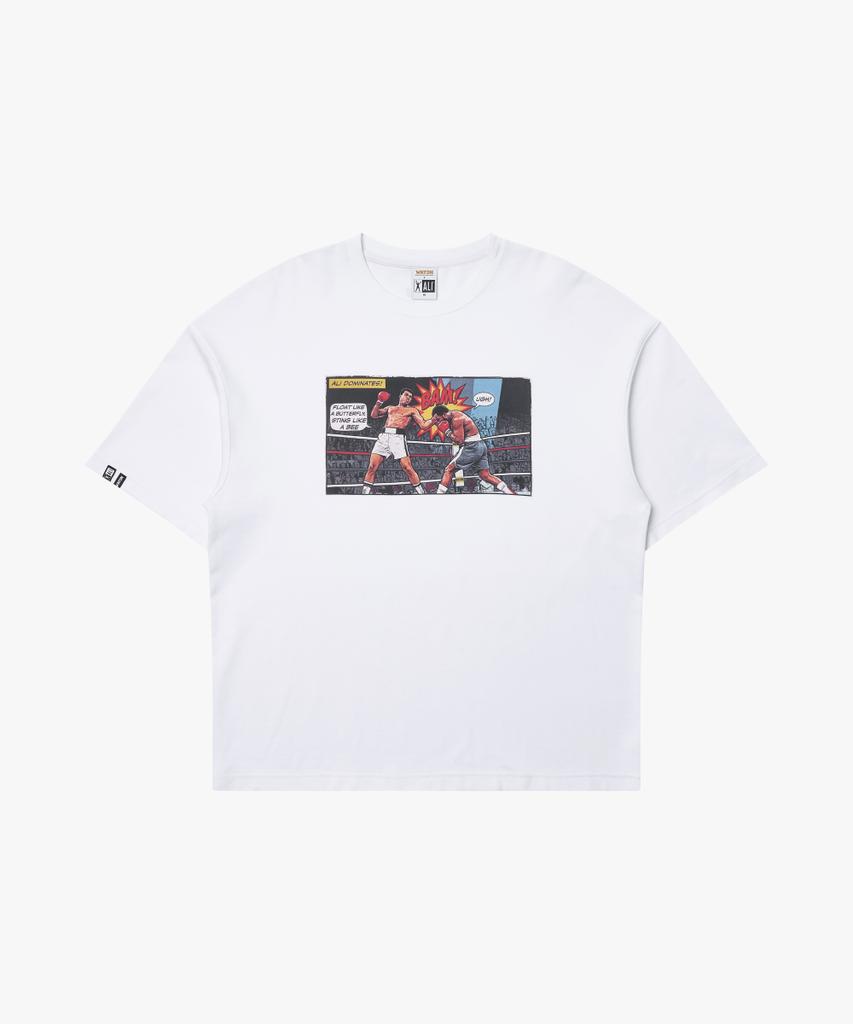Weideun [Ali] Ali Uppercut Grafico Manica Corta Bianco
