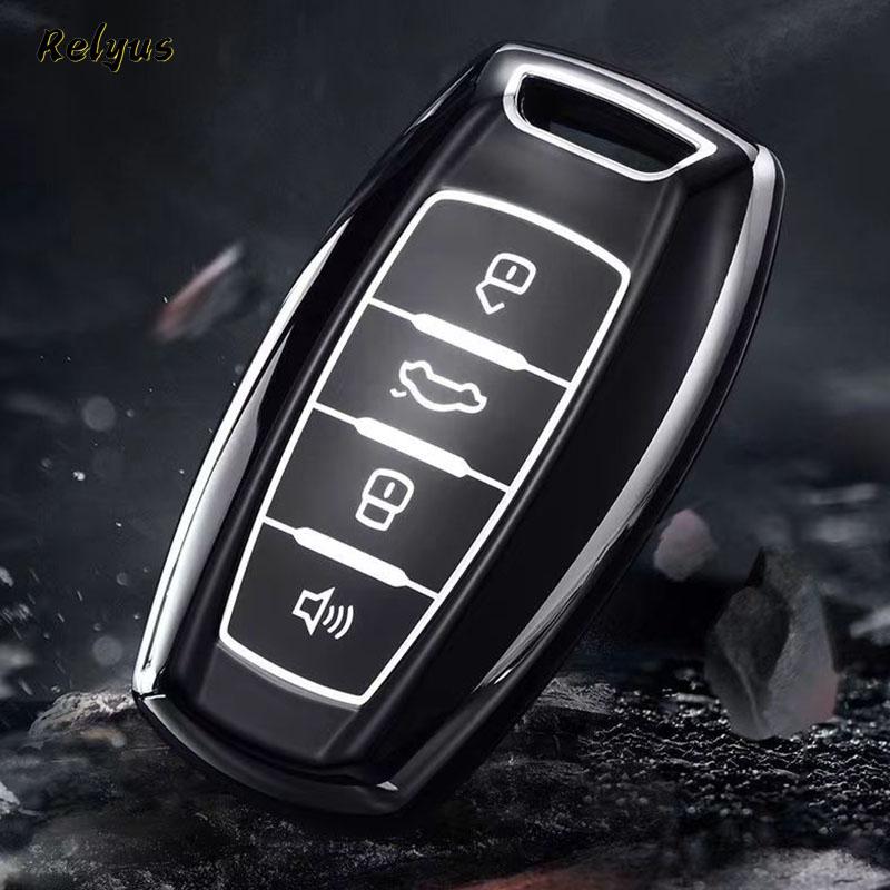 Soft Tpu Car Key Case Cover For Great Wall Haval Jolion  H6 H7 H9 F7 F7X Gmw Dargo Protection Key Bag Keychain Accessories