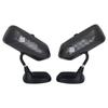Pair Carbon Fiber Racing Car Side Rearview Mirror Metal Bracket Blue Side Mirror