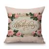 Flower Wreath Floral Letter Art Mother Day Gift For Mama Gratitution Decorative Sofa Throw Pillow Case Linen Cushion Cover