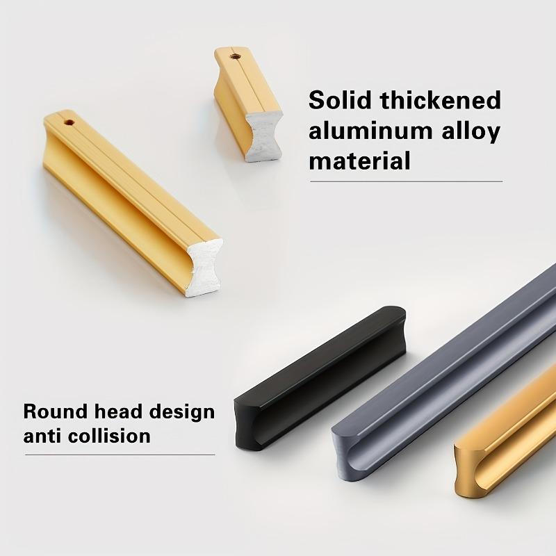 Modern Solid Aluminum Alloy Cabinet Handles with Screws,Simple Furniture Door Handle,Kitchen Cupboard Knob,Wardrobe Drawer Pulls