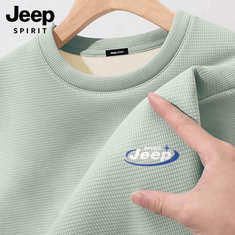 JEEP SPIRIT Men s Fleece Lined Waffle Knit Long Sleeve T-Shirt 3XL