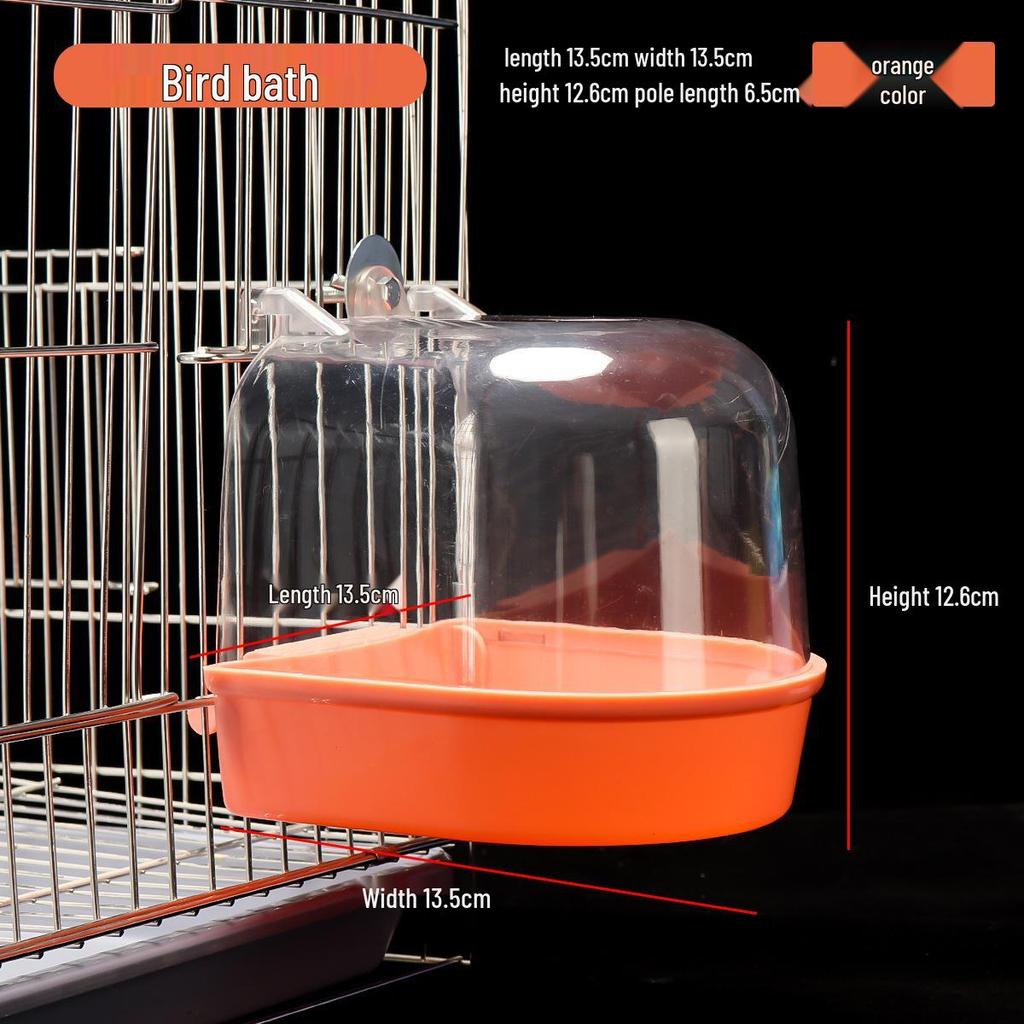 Transparent Large Bathing Basin Toy for Birds - Suitable for Mynas, Cockatiels, Lovebirds, Budgies
