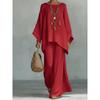 2026 New Women's Simple Loose Linen Blend Shirt and Wide-Leg Pants Set