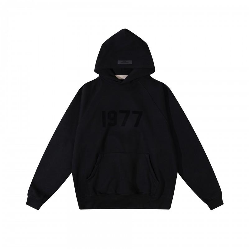 Unisex Oversized Hooded Sweatshirt With Flock Letter Print Soft Cotton Blend Warm Lined