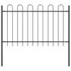 Garden Fence Panel 3 pcs Grey 5.1 x 0.8 m Powder Coated Steel