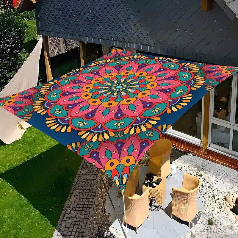 1 Stück Böhmisches Mandala Camping Sonnenschutz Überdachung Leichte Polyester Strandzelt Garten Picknick Schatten