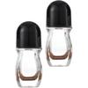2Pcs 30ml Transparent Glass Essential Oil Roller Bottles Refillable Roll On Bottles Empty Deodorant Bottle Containers Rollerball Bottles Beauty and