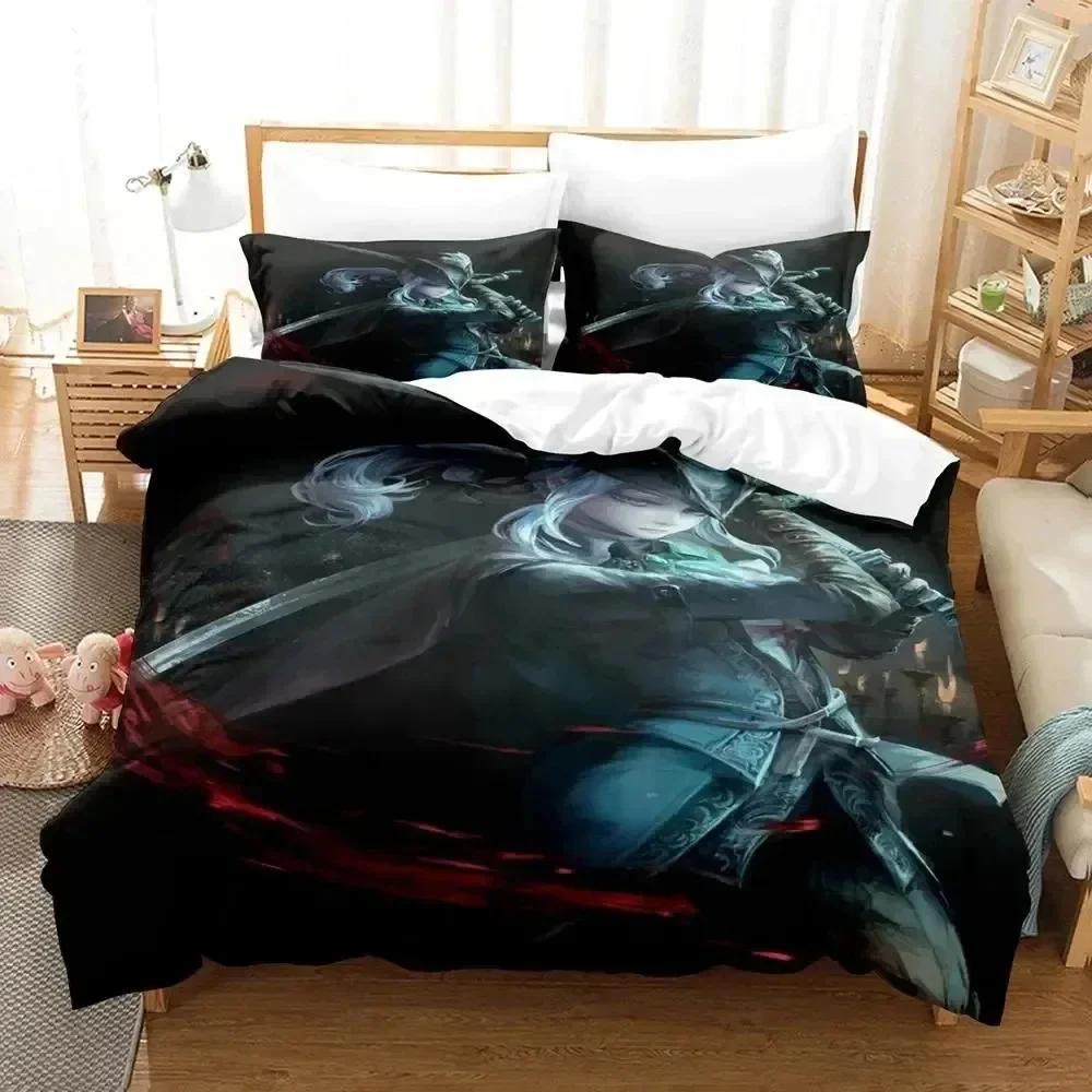 Luxury New 3D Print Game Lady Maria Bloodborne Bedding Set Duvet Cover Bed Set Quilt Cover Pillowcase king Queen Size Boys Adult