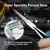 SPEEDWOX Long Reach Mini Long Nose Pliers, 185mm, with Molded Grip, Ideal for Precision Work in Hard-to-Reach Spaces, Long Size, No Grooves, Compact,