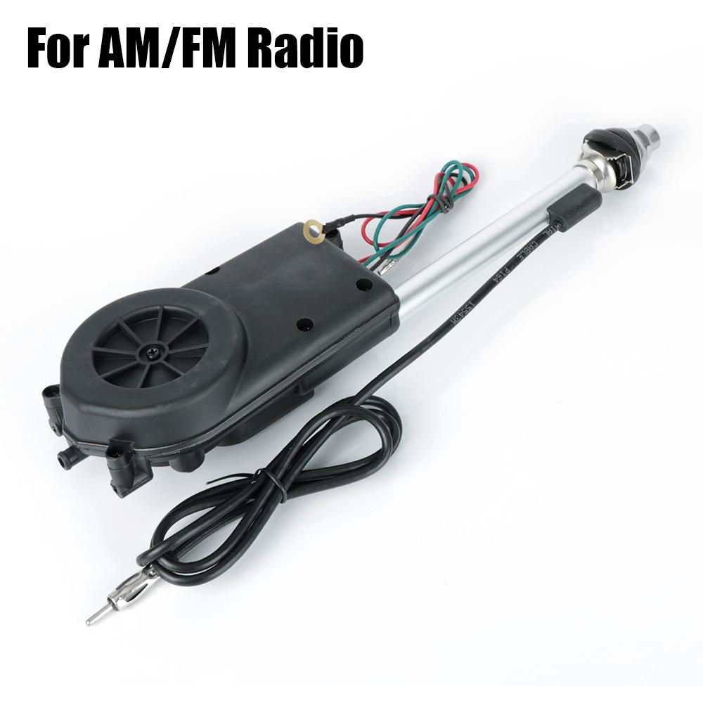 Exterior Vehicle Aerials Electric Power For Car SUV AM FM Radio 12V Automatic Telescopic Antenna Aerial Fitting Kit Waterproof