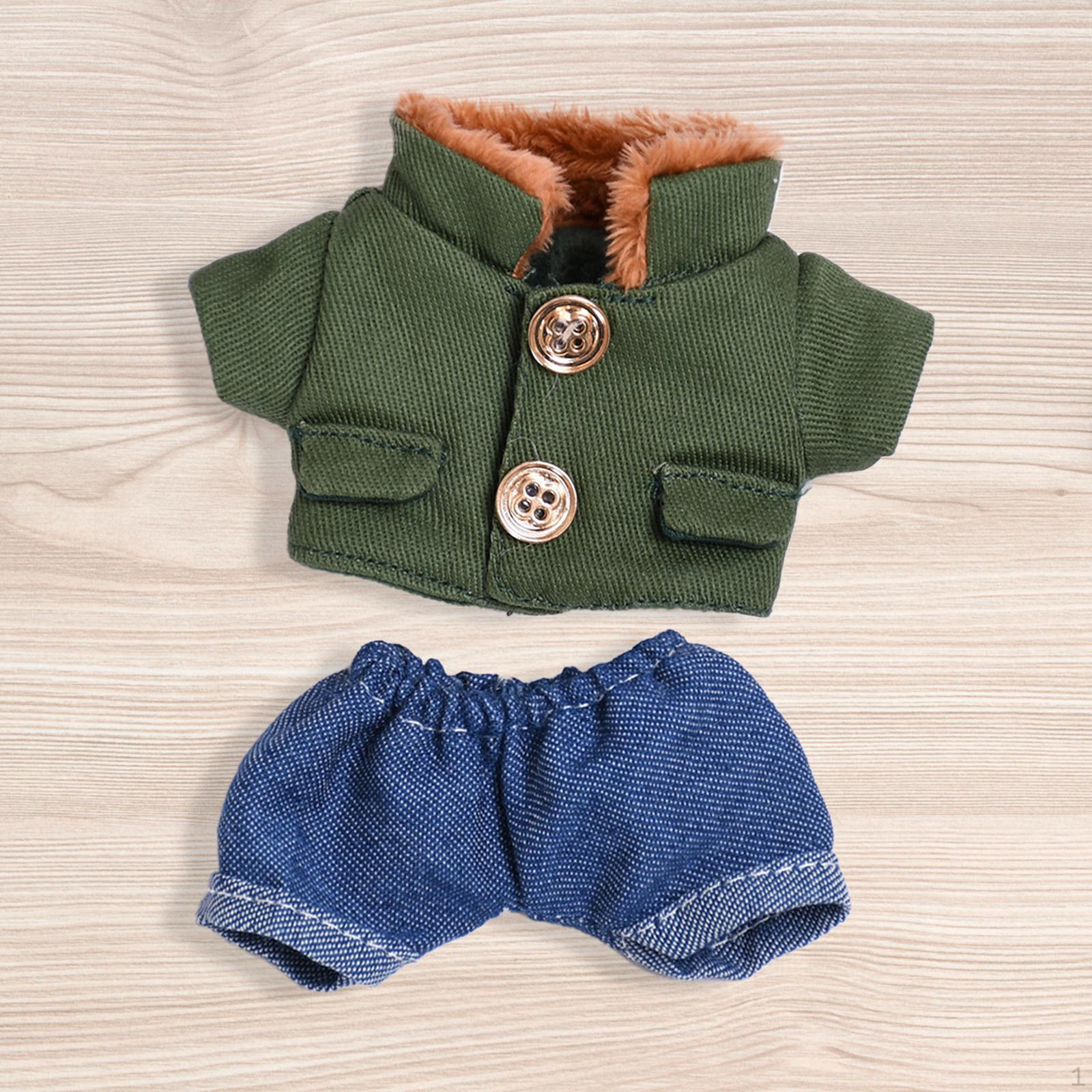 

17 см Кукольная одежда Пальто и штаны Подарки Шляпа Сделайте свой собственный DIY принадлежности Одежда Костюм coat and pants