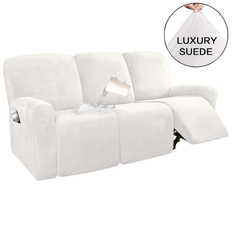 1 2 3 Seater Water Repellent Recliner Sofa Cover Elastic Spandex Relax  Chair Cover for Living Room Armchair Sofa Covers