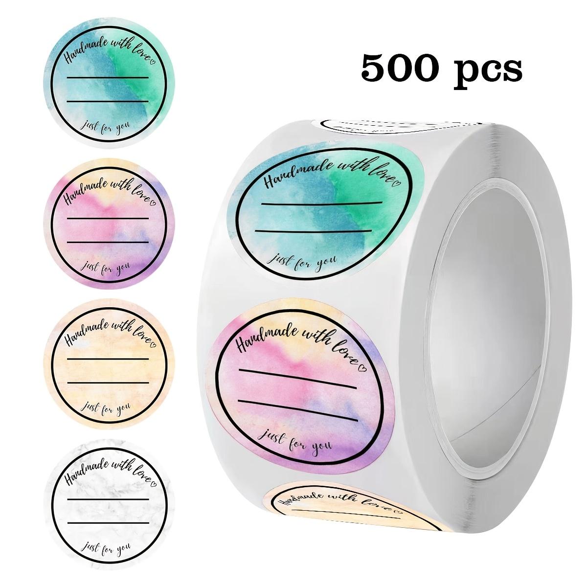 

500 Stickers/roll Warm Thank You Message Self-adhesive Stickers Suitable for Handmade Baking Small Business Gifts Soap Candle Jars