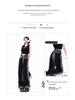 Women's Summer 2024 Black & Gray Gradient Wide-Leg Denim Pants: Slimming, Draping, Floor-Length, Straight-Leg