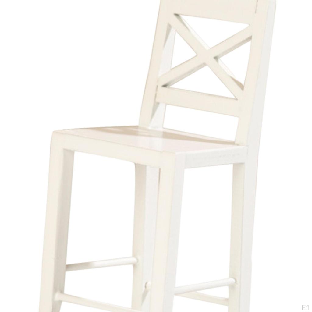 Furniture Model Wooden Miniature Chair Simulation Accessories, 1:12 1/12 Mini