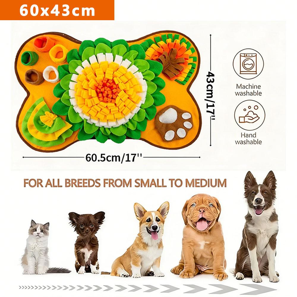 

100x80cm extra large Dog Smell Mat Foraging Smell Training Blanket game Interactive Dog Slow Food Mat Relieve Pressure Pet Toys