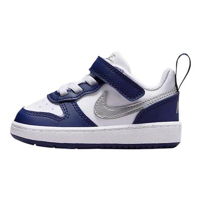 Court Borough Low Recraft TD Blanc Argent Métallisé Baskets Bébé DV5458-135