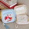 Large Capacity Coin Purse Multifunctional Portable Sanitary Napkins Storage Bag with Zipper with Handle Cosmetic Bag