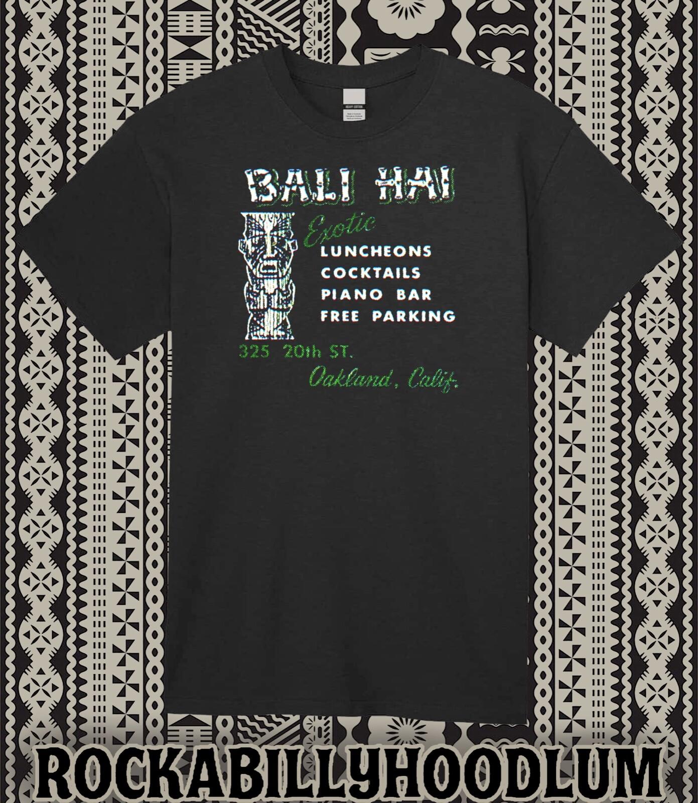 Retro Tiki Tee T Shirt 100% Cotton Bali Hi Oakland CA Mid Century Bar Restaurant XXL