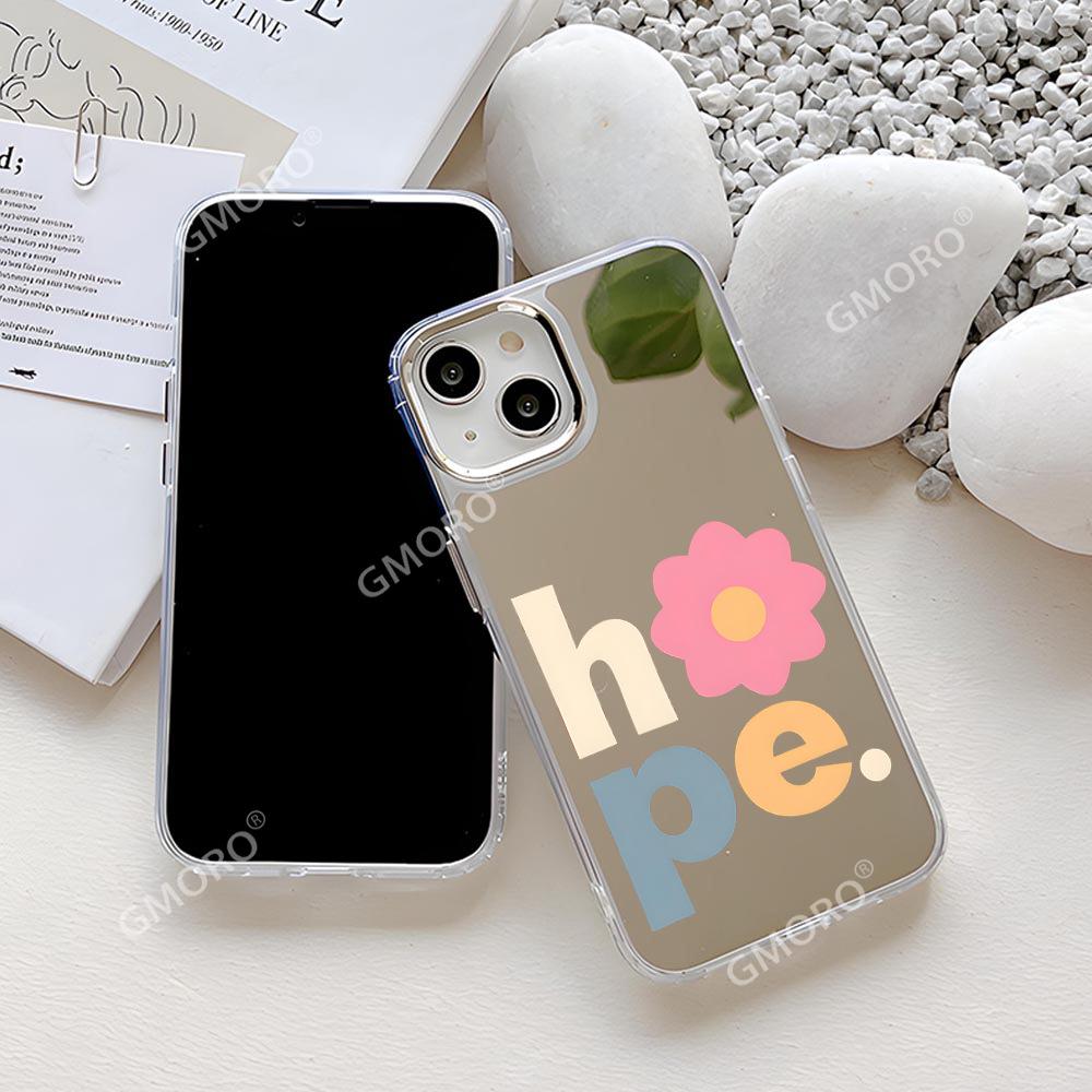 Chunri mobile phone case pink flower suitable for Apple 16 Pro small fresh hard case iPhone17 mirror protective case