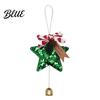Seasonal Party Supplies Glitter Star Bell Ornaments Sequin Hanging Decoration with Bow Pine Indoor Christmas Tree Trim Cone Sparkly Pendant