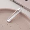 3pcs Metal Cutout Hair Clip Duck Beak Clip Square Clip Pearl Clip Diy Hair Accessories
