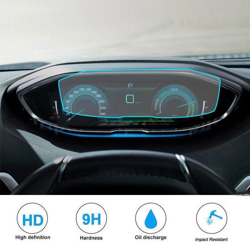 Tempered Glass Screen Protector Film For Peugeot 3008 Car radio GPS Navigation LCD trument Interior Accessories