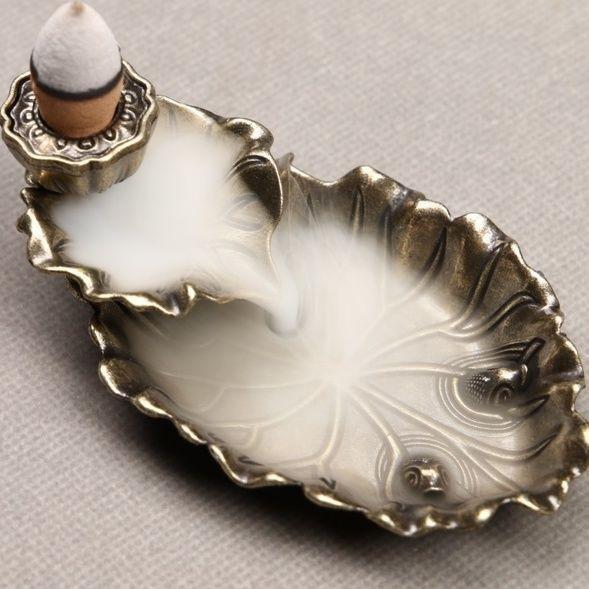 

Reverse Incense Burner New Home Interior Incense Creative Sandalwood Agarwood Lotus Pond Incense Burner Ornaments B