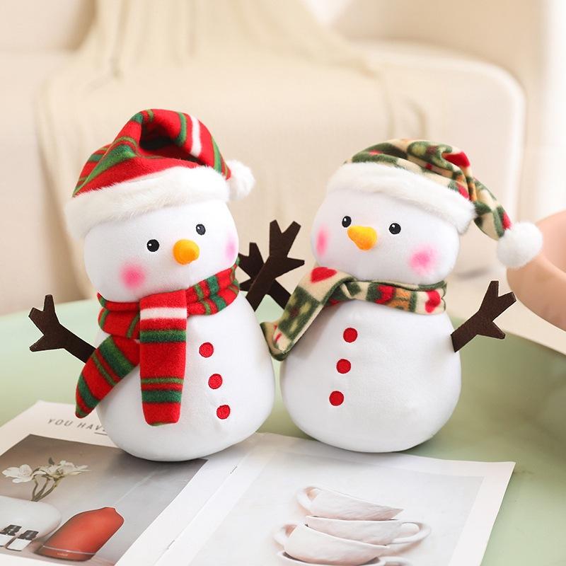 Urocza świąteczna lalka bałwana pluszowa zabawka lalka bałwana lalka uspokajająca dla dzieci prezent na Boże Narodzenie