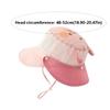 Quick-dry Cartoon Animal Bucket Hat Mesh Letter Embroidery Summer Kid Sunhat Detachable Shading Hat Children's Fisherman Hat Boy