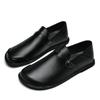 Fashion New Breathable Mens Wedding Shoes Genuine Leather Mens All-match Loafers High Quality Mens Slip On Shoes Lightweight Men's Flats