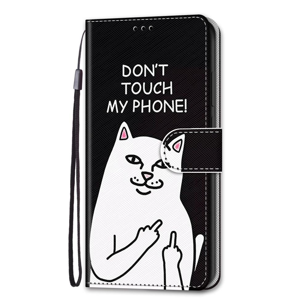 Custodia A Portafoglio In Pelle Con Gatto Per Huawei Y6 2019 - Cover Flip Con Porta Carte E Supporto