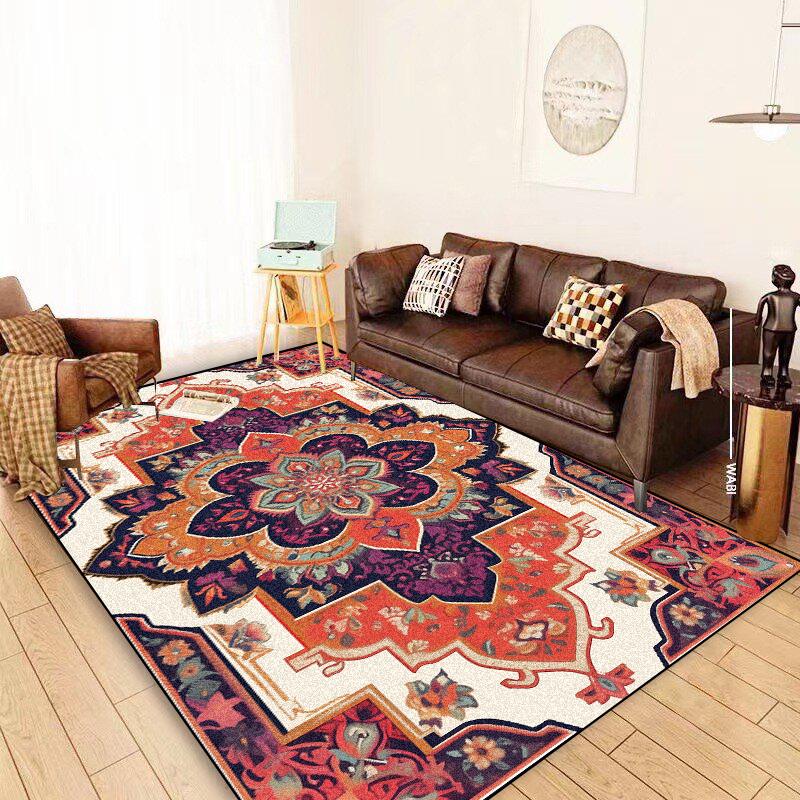 Persian Carpet Living Room Coffee Tables Easy Cleaning Large Rugs 200x300 Retro Decoration Sofa Rug Bedroom Non-slip Floor Mats